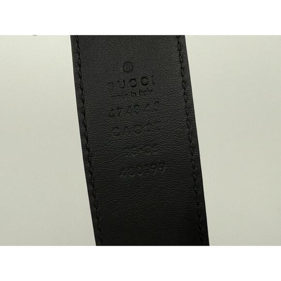 Gucci GG Marmont Thin Leather Belt with Gold Hardware, 39" - Picture 4 of 6